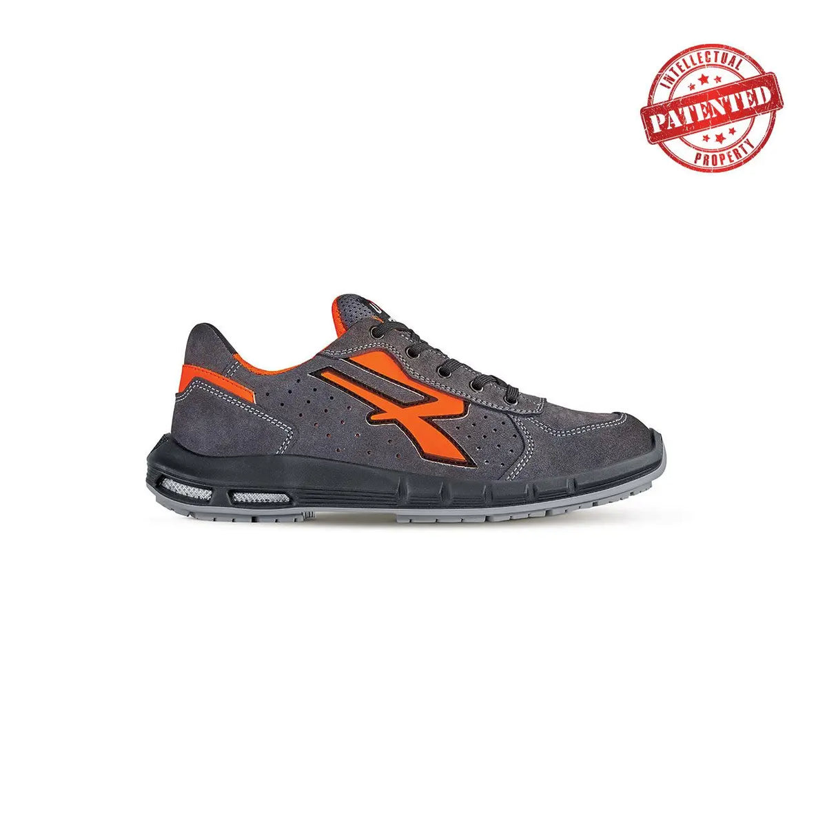 U-Power Sicherheitshalbschuhe S1PS SIRIO PLUS s ESD GREY / ORANGE FLUO 