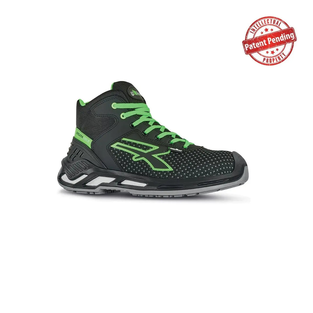 U-Power Sicherheitshochschuhe S3S HARRY s ESD BLACK / VERDE FLUO 
