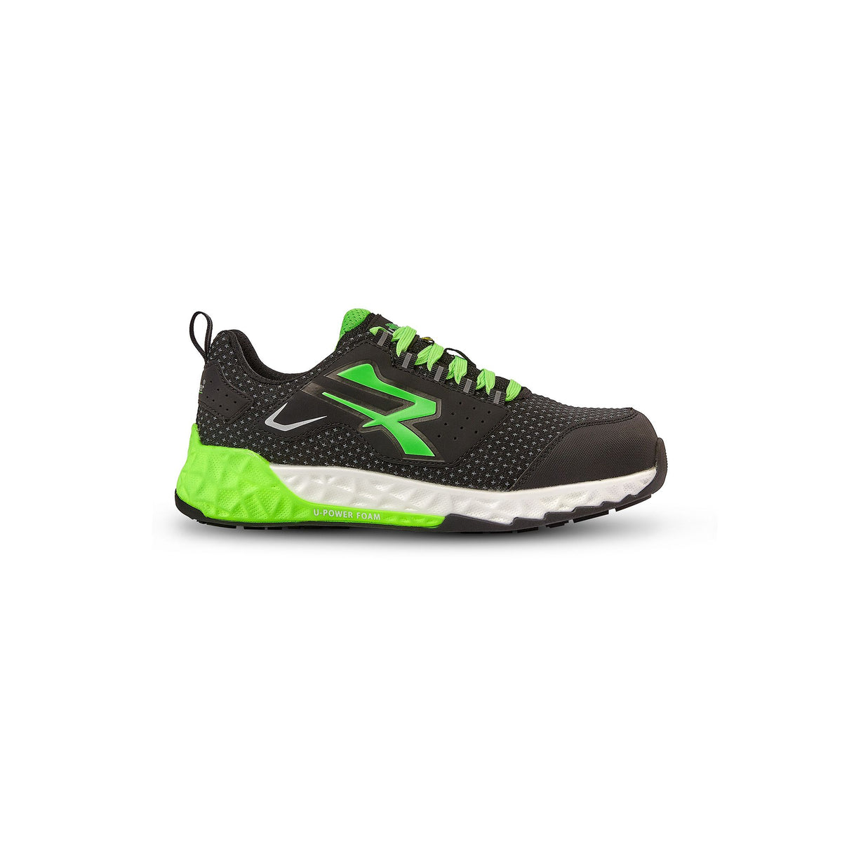 U-Power Sicherheitshalbschuhe S3S VISERYS ESD BLACK / VERDE FLUO