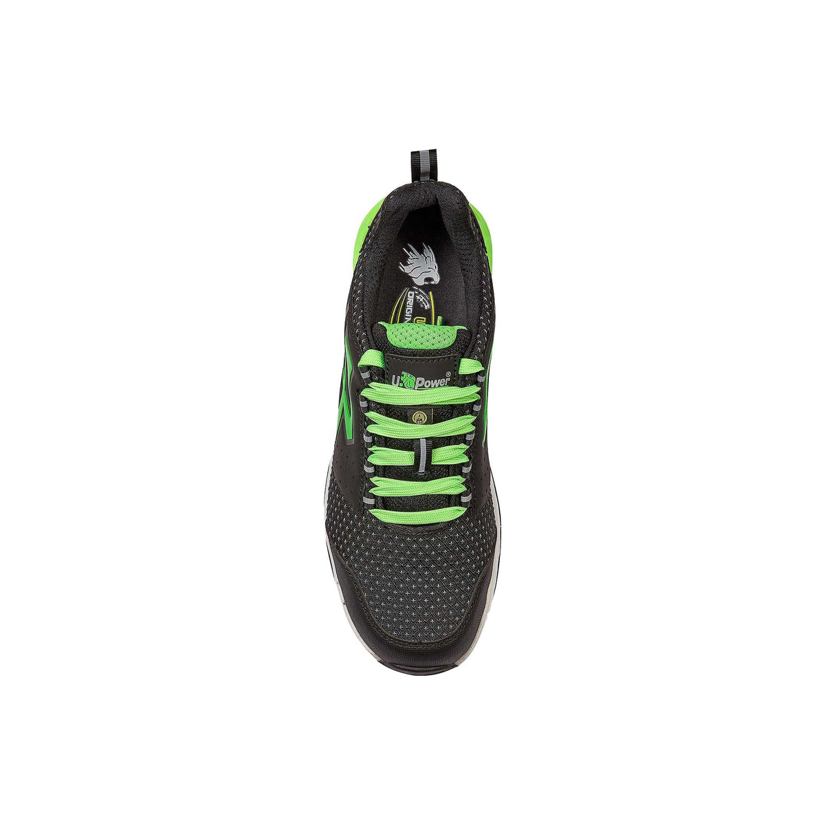 U-Power Sicherheitshalbschuhe S3S VISERYS ESD BLACK / VERDE FLUO