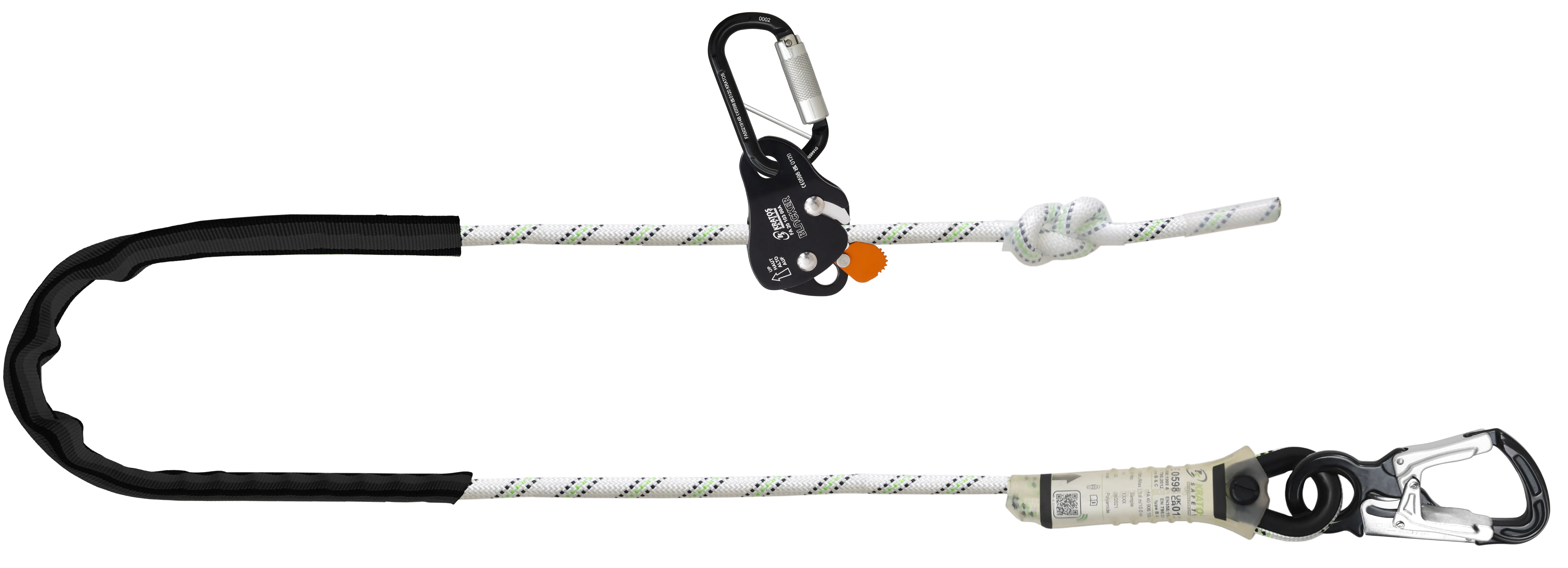 VYSKA Verbindungsmittel aus Kernmantelseil zur Arbeitsplatzpositionierung mit Seilkürzer 5 m