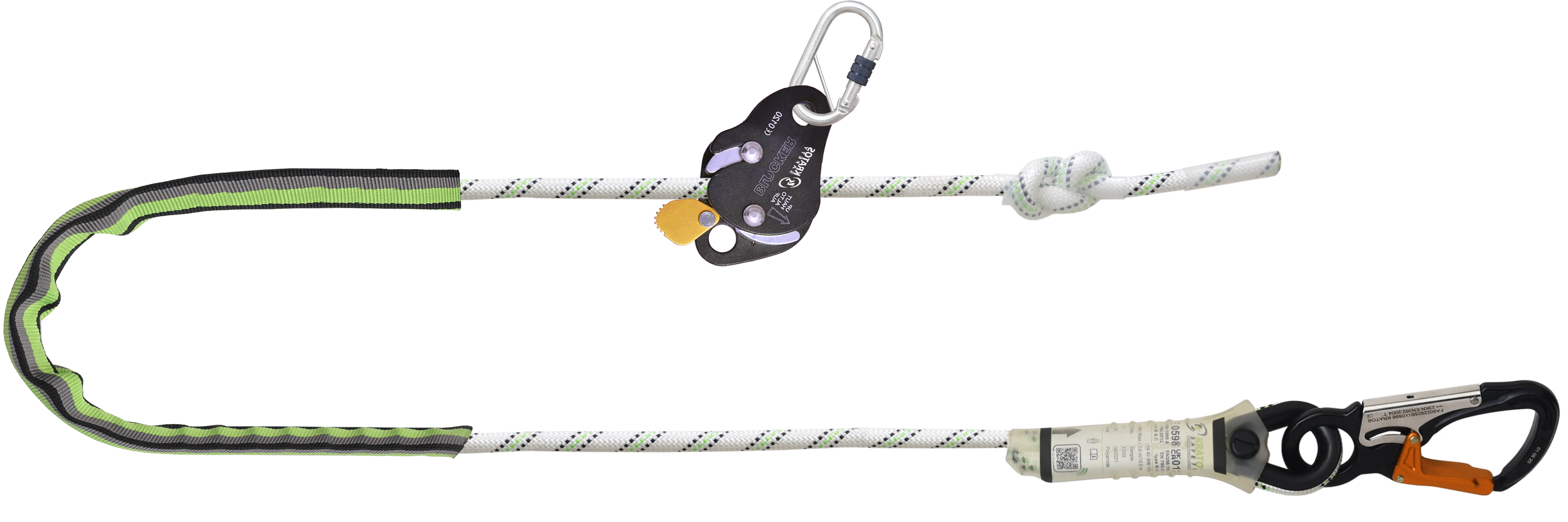 VYSKA Verbindungsmittel aus Kernmantelseil zur Arbeitsplatzpositionierung mit Seilkürzer 5 m