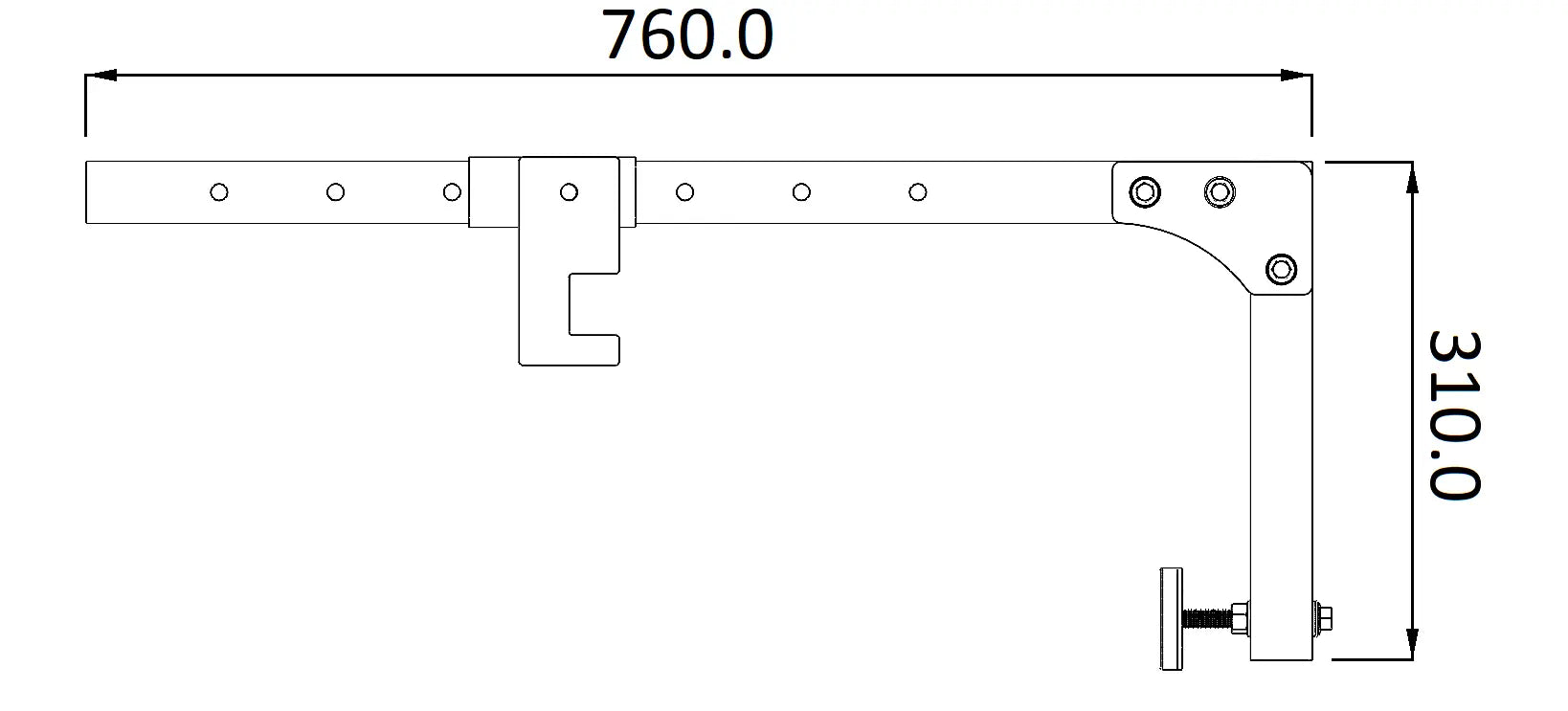 WINDOOR - Tür-Ankerstange Zubehör für Dachflächenfenster und Lichtkuppeln