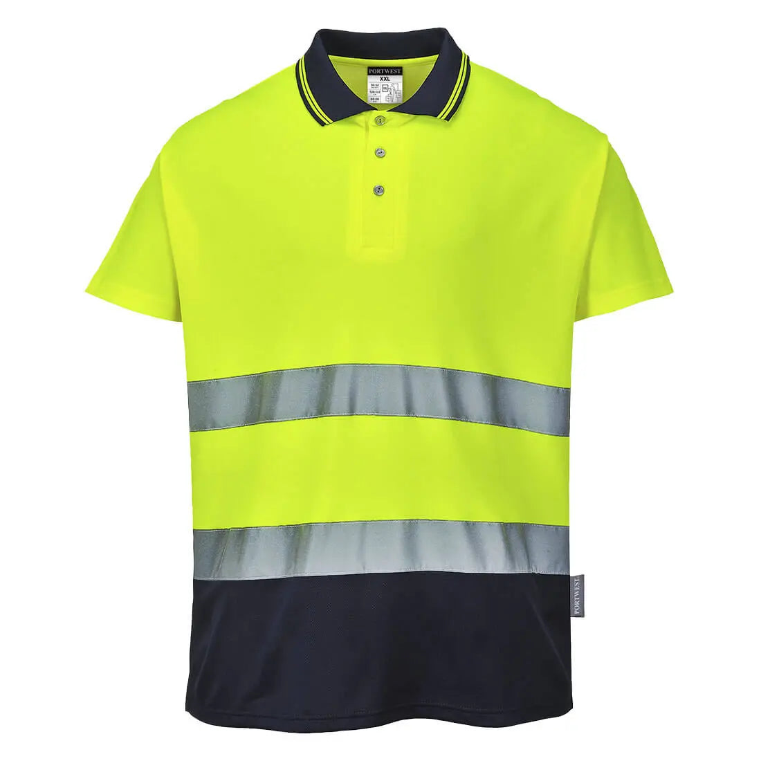 Warnschutz Cotton Comfort Kontrast Poloshirt kurzarm  S174 - KERA Arbeitsschutz