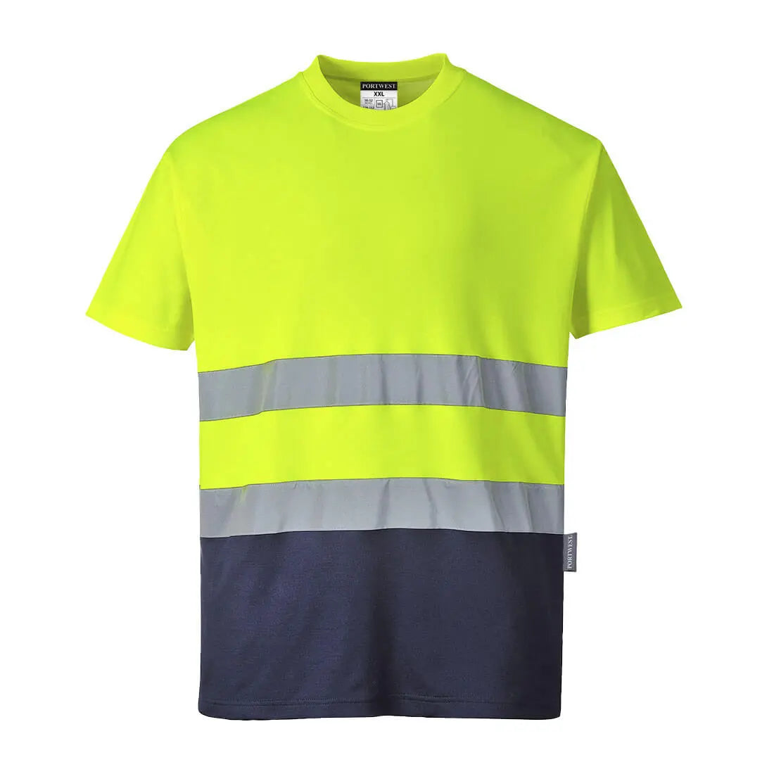Warnschutz Cotton Comfort Kontrast T-Shirt kurzarm  S173 - KERA Arbeitsschutz