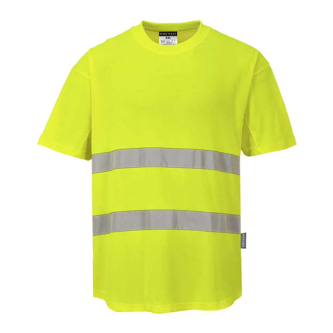 Warnschutz Cotton Comfort T-Shirt mit MeshAir Einsatz kurzarm  C394 - KERA Arbeitsschutz