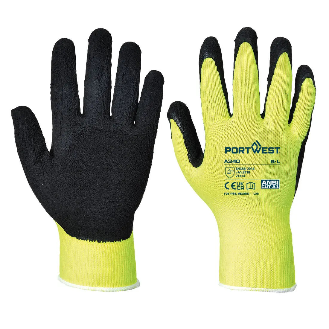 Warnschutz Grip Handschuh - Latexschaum A340 - KERA Arbeitsschutz