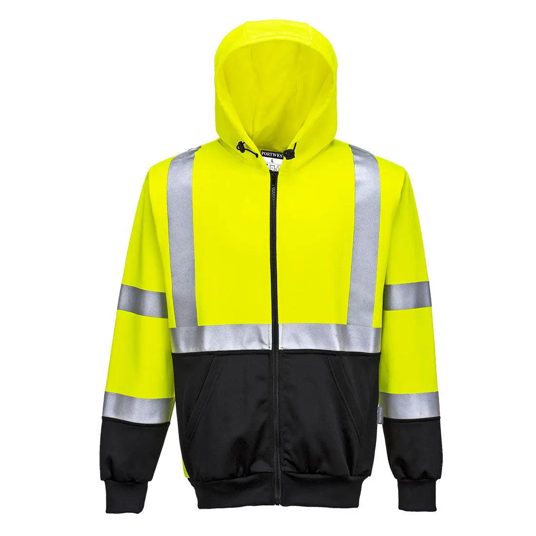 Warnschutz Kontrast Kapuzen- Sweatjacke B315 - KERA Arbeitsschutz