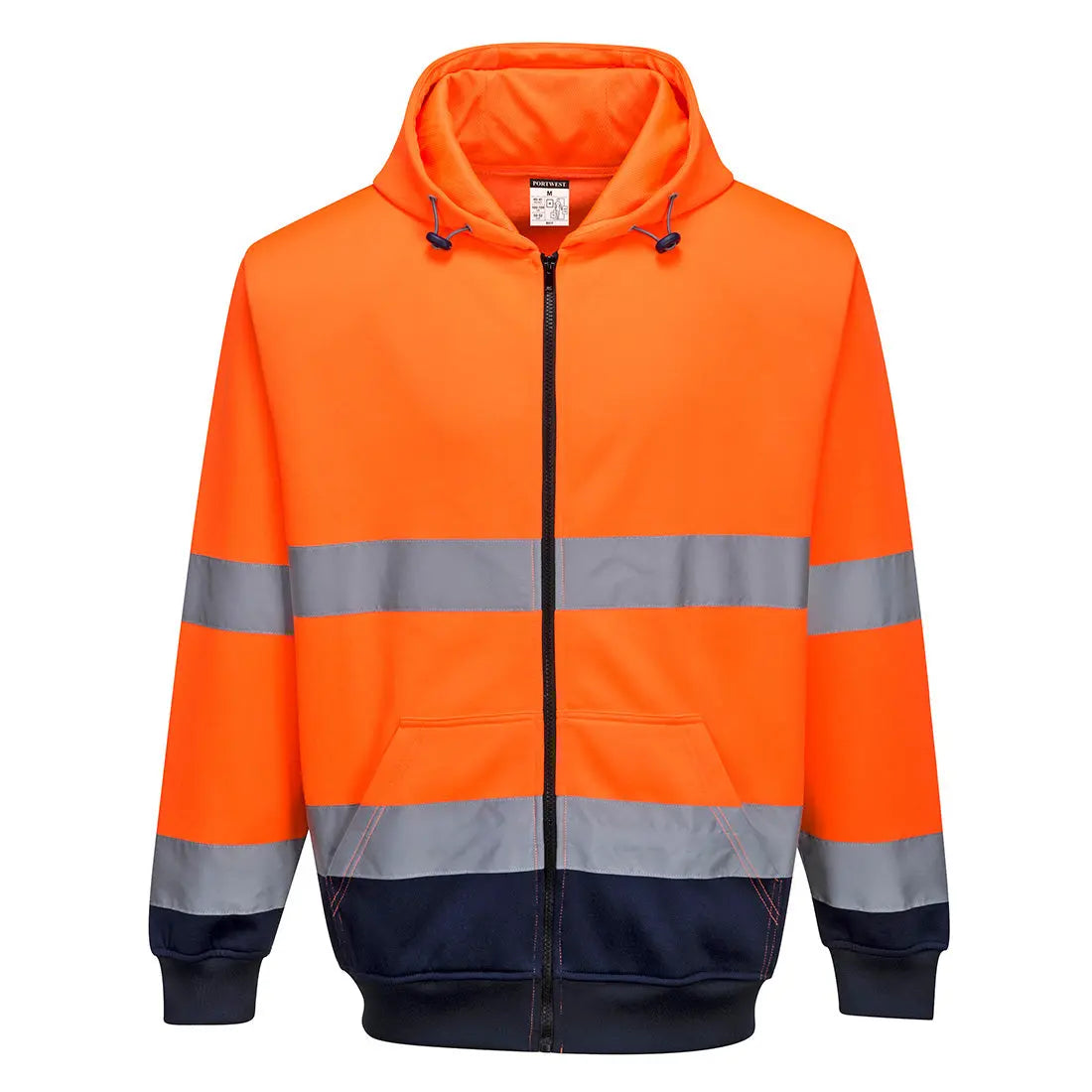 Warnschutz Kontrast Kapuzen- Sweatjacke B317 - KERA Arbeitsschutz