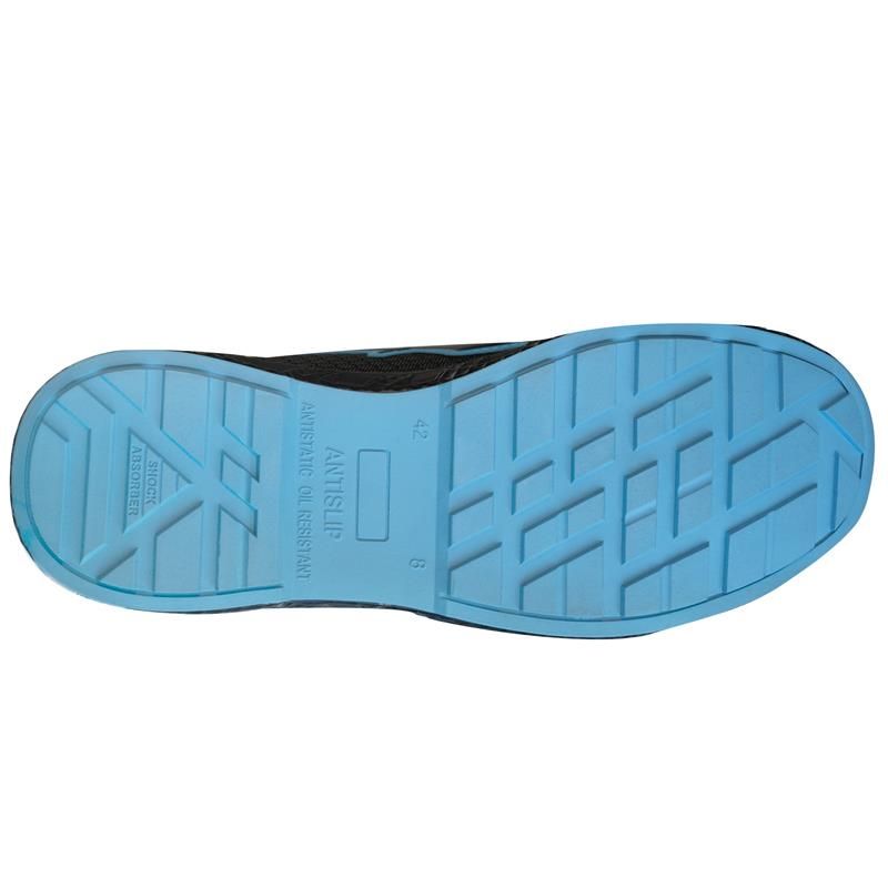 U-Power Sicherheitsschuhe S3S FLEXOR ESD BLACK / BLUE FLUO