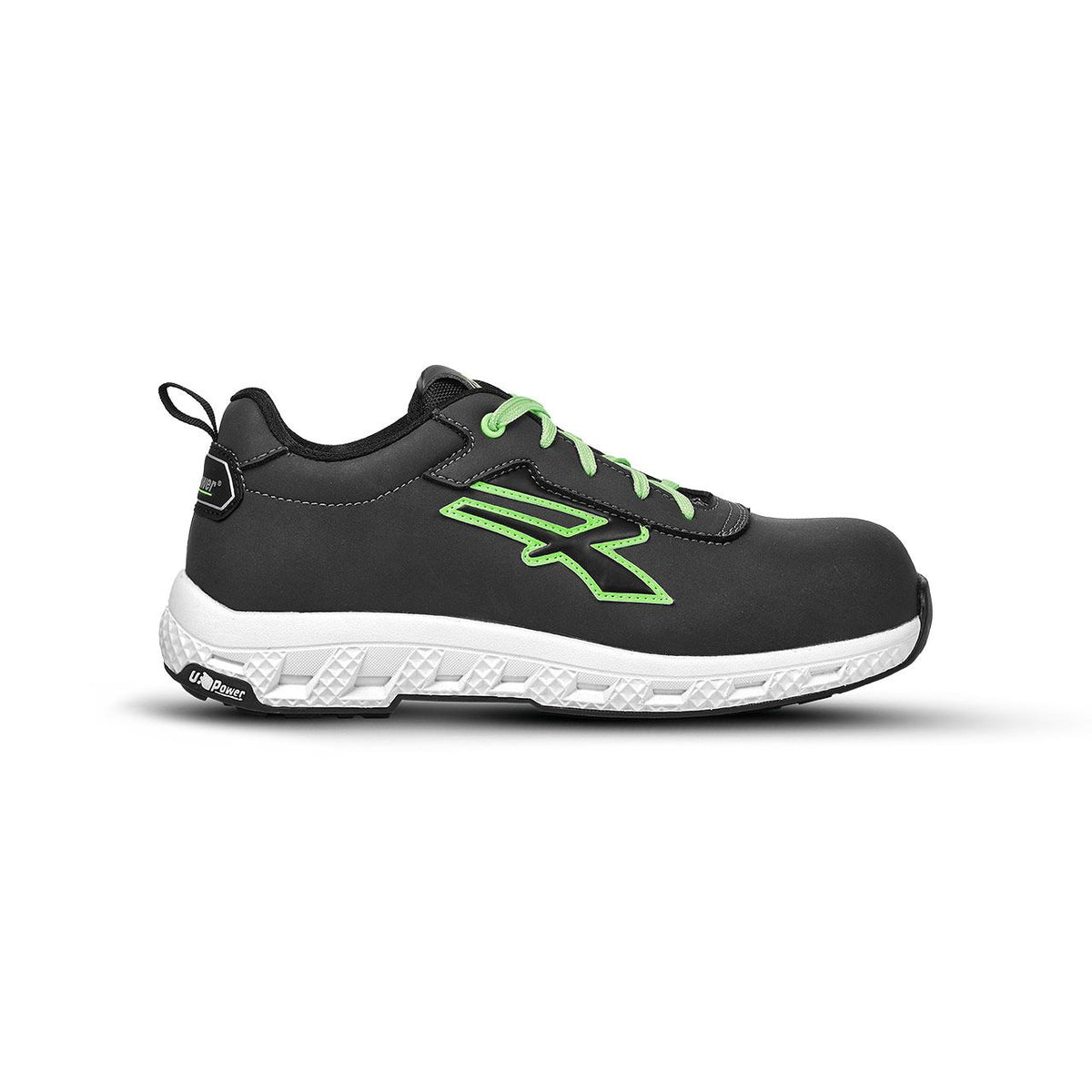 U-Power Sicherheitshalbschuhe S3S ADAK ESD BLACK / VERDE FLUO