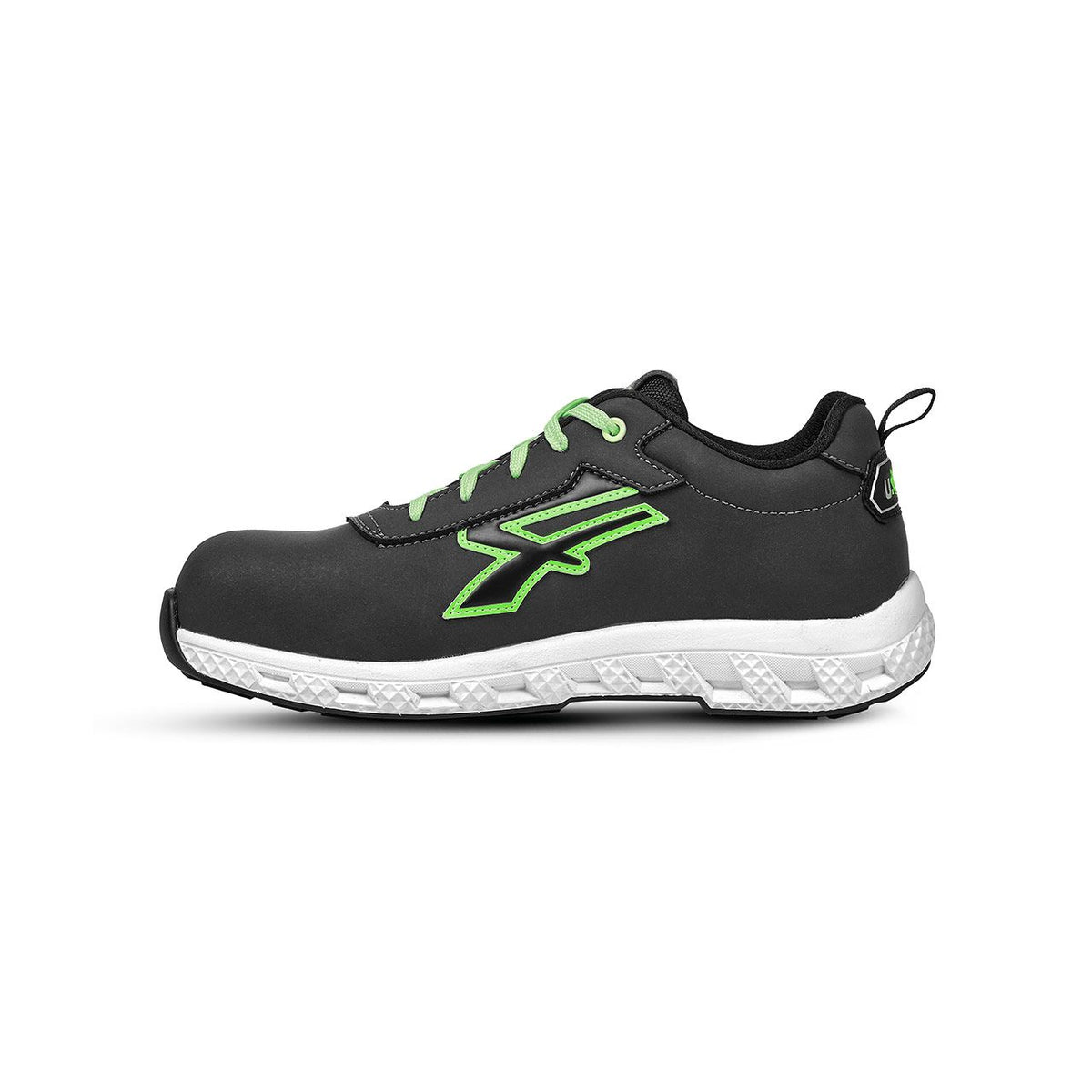 U-Power Sicherheitshalbschuhe S3S ADAK ESD BLACK / VERDE FLUO