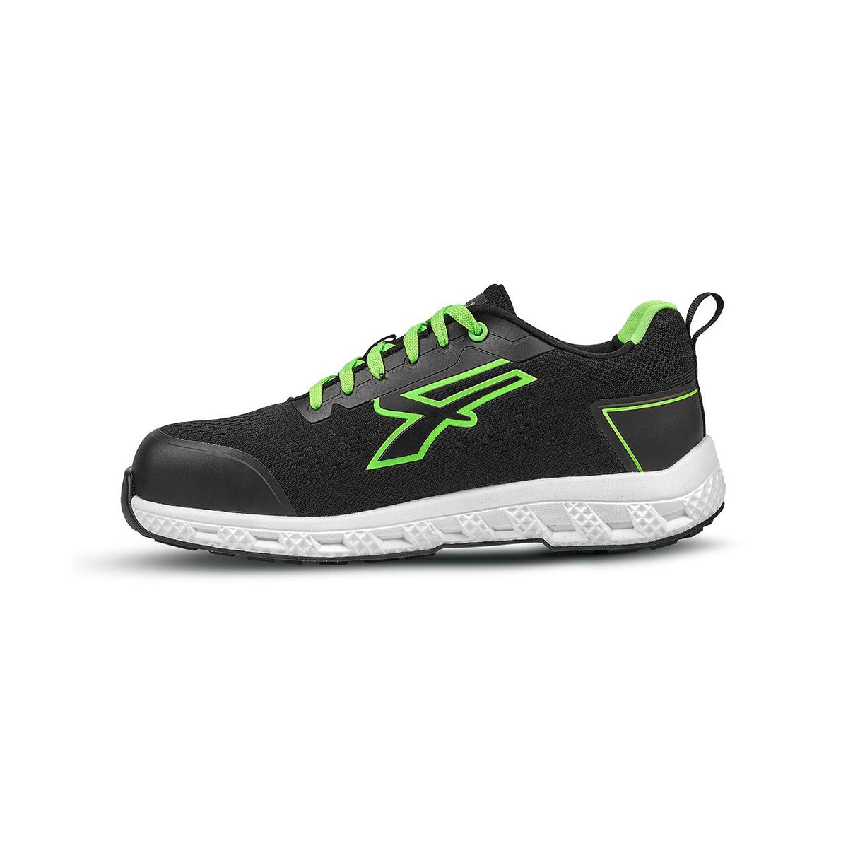 U-Power Sicherheitshalbschuhe S1PS ATON ESD BLACK / VERDE FLUO