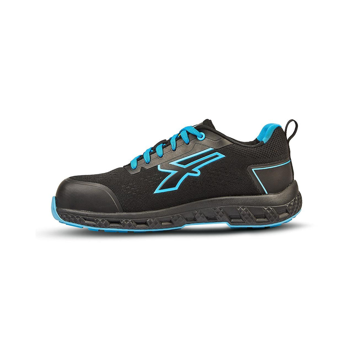 U-Power Sicherheitshalbschuhe S1PS DEON ESD BLACK / BLUE FLUO