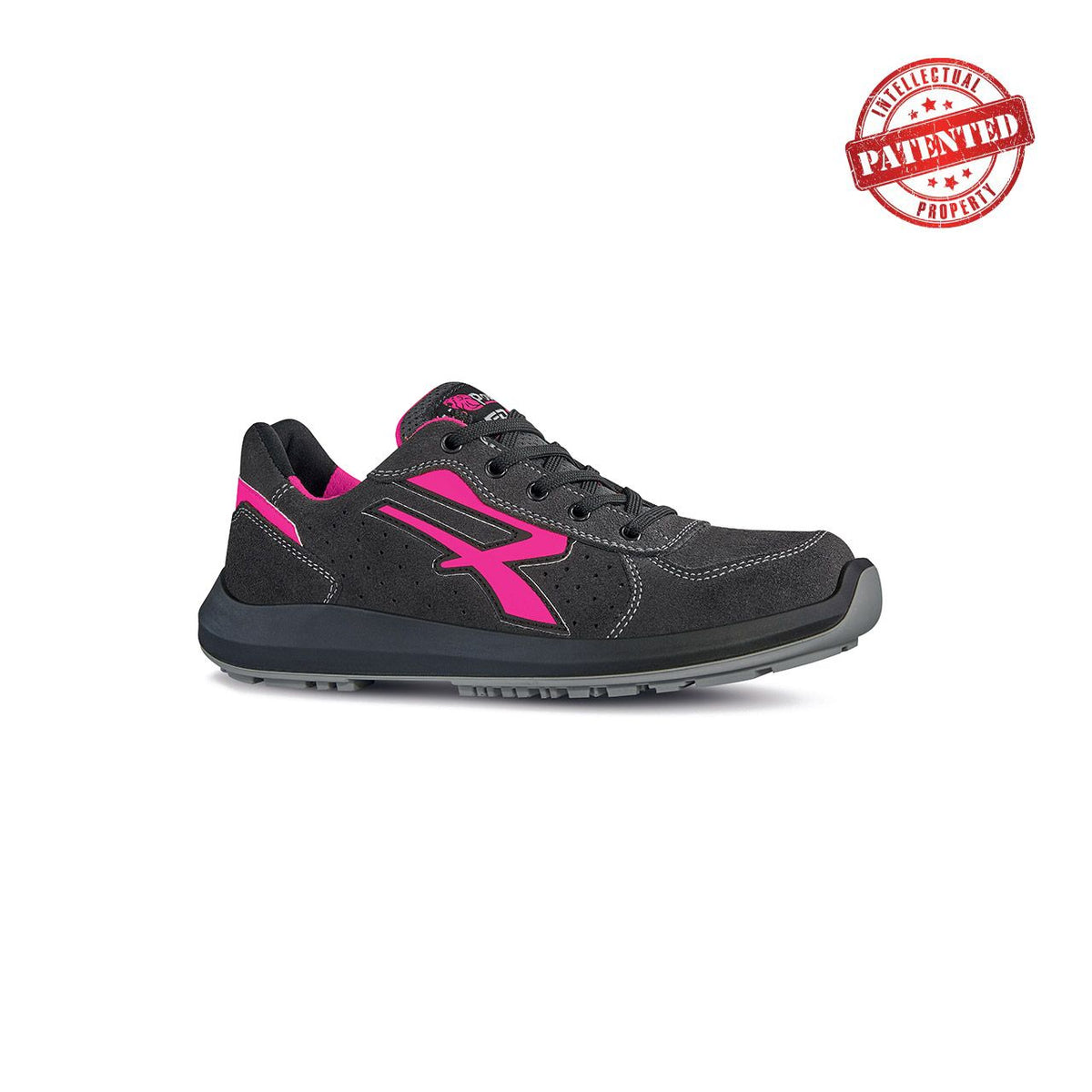 U-Power Sicherheitshalbschuhe S1PS ELECTRA s ESD GREY / PINK FLUO
