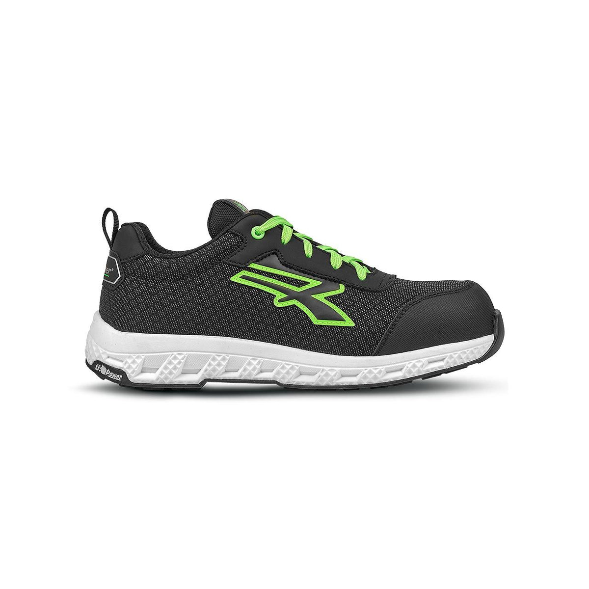 U-Power Sicherheitshalbschuhe S3S MITCH ESD BLACK / VERDE FLUO
