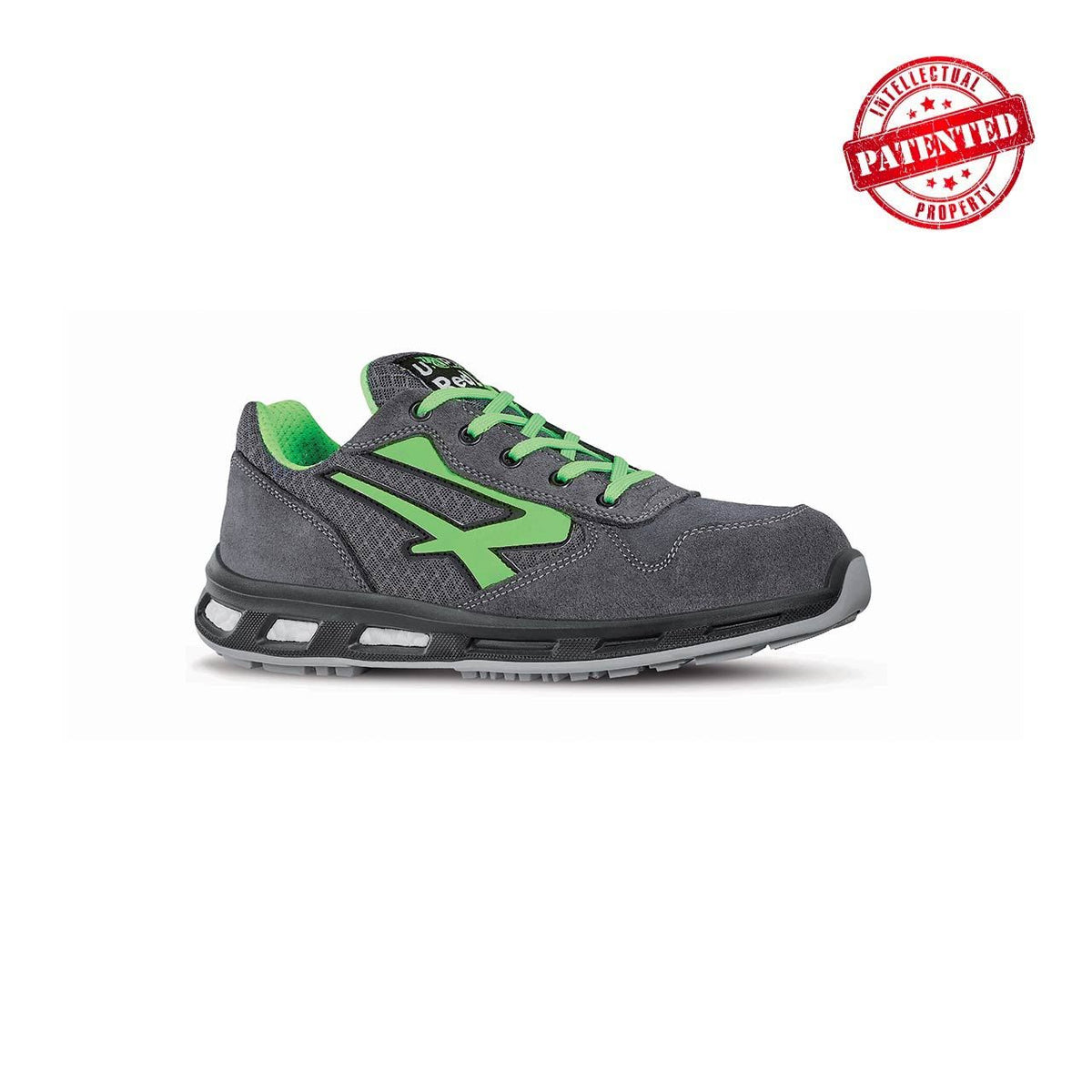 U-Power Sicherheitshalbschuhe S1PS POINT s ESD GREY / VERDE FLUO