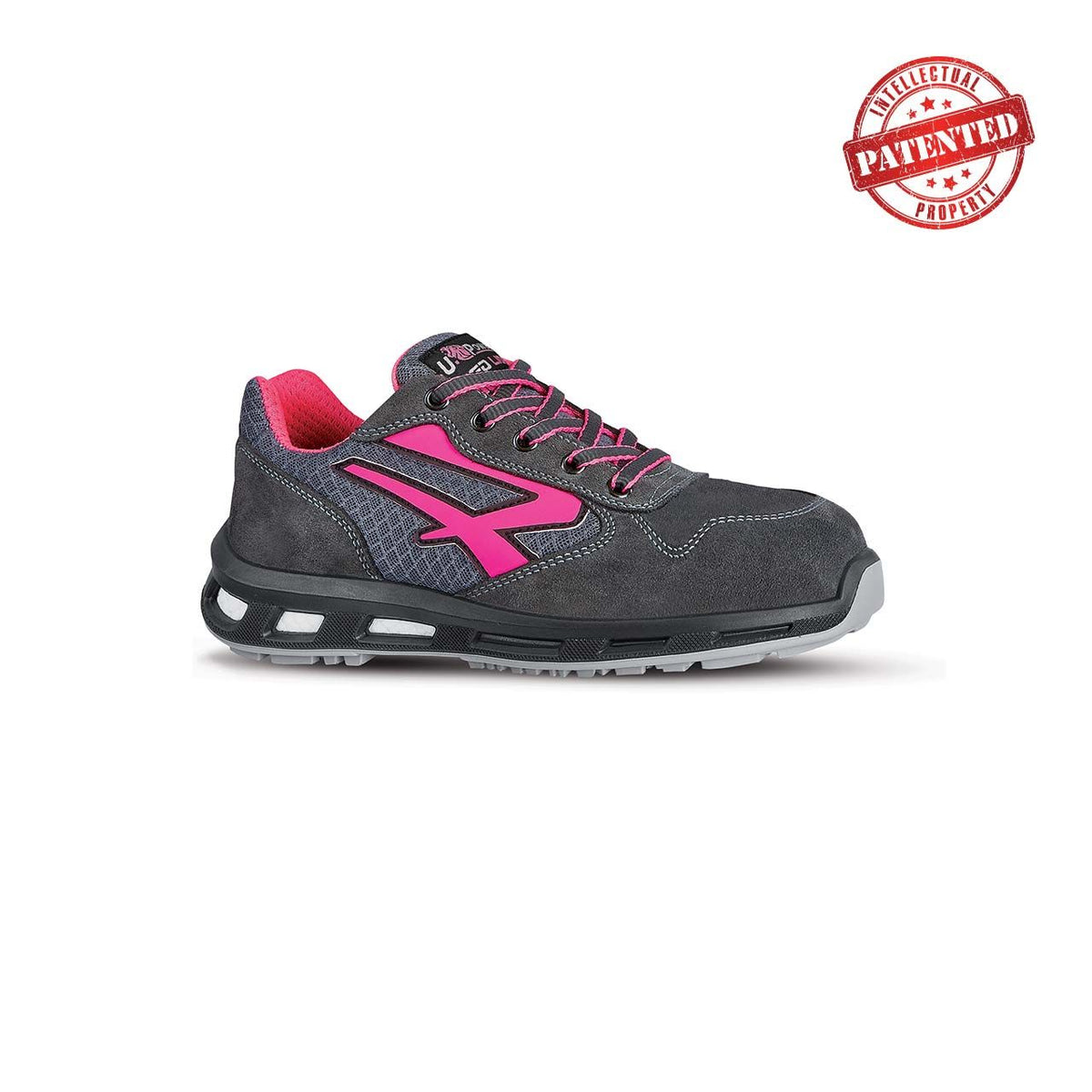 U-Power Sicherheitshalbschuhe S1PS VEROK s ESD GREY / PINK FLUO