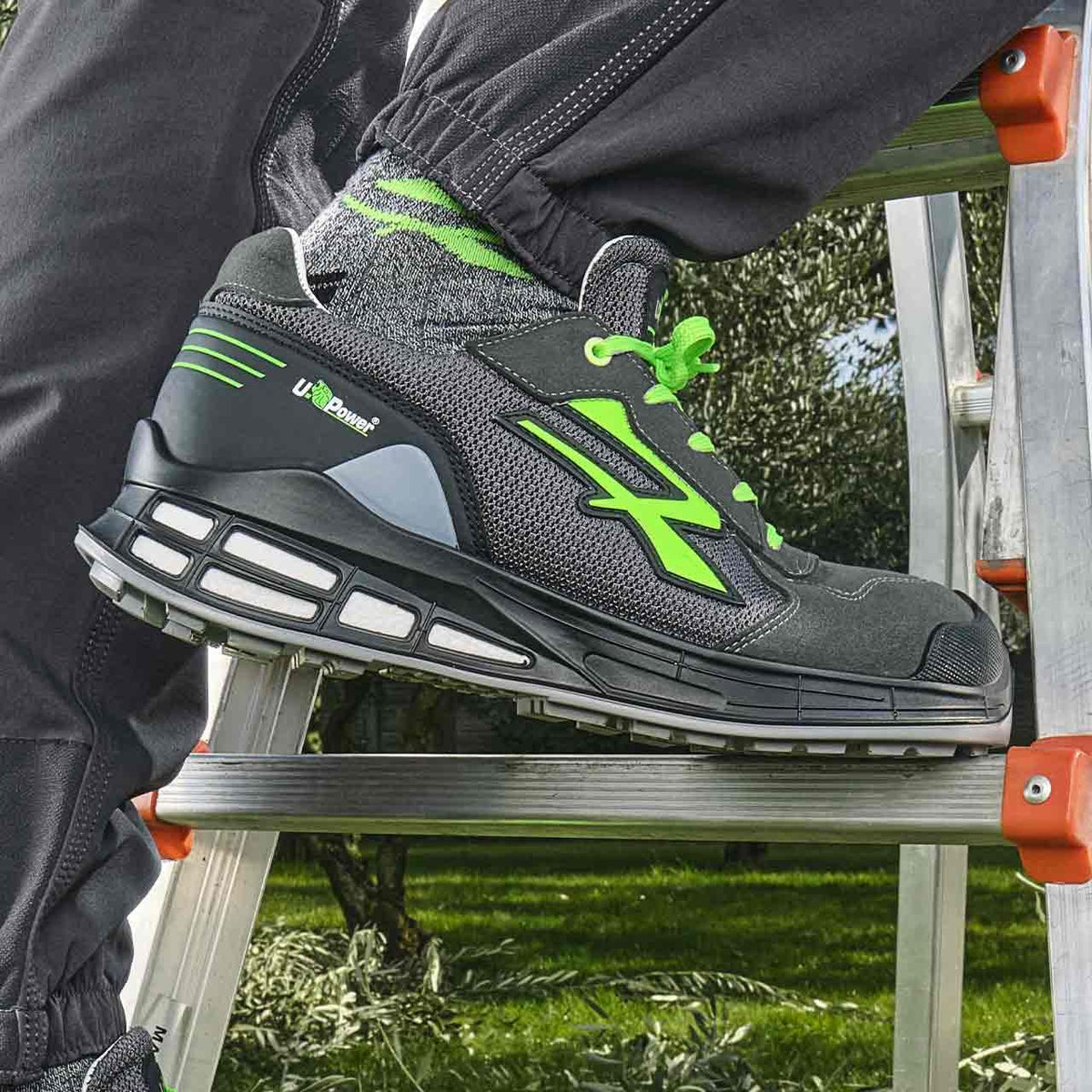 U-Power Sicherheitshalbschuhe S1PS EGON s ESD BLACK / GREEN