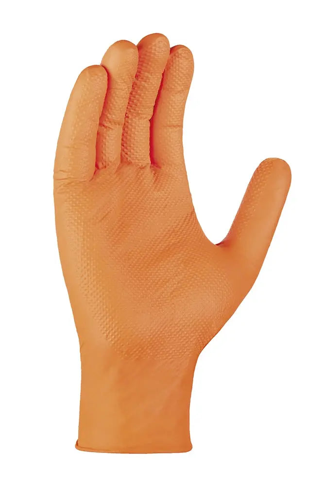 teXXor Nitril Einweg Handschuhe DIAMOND GRIP orange 