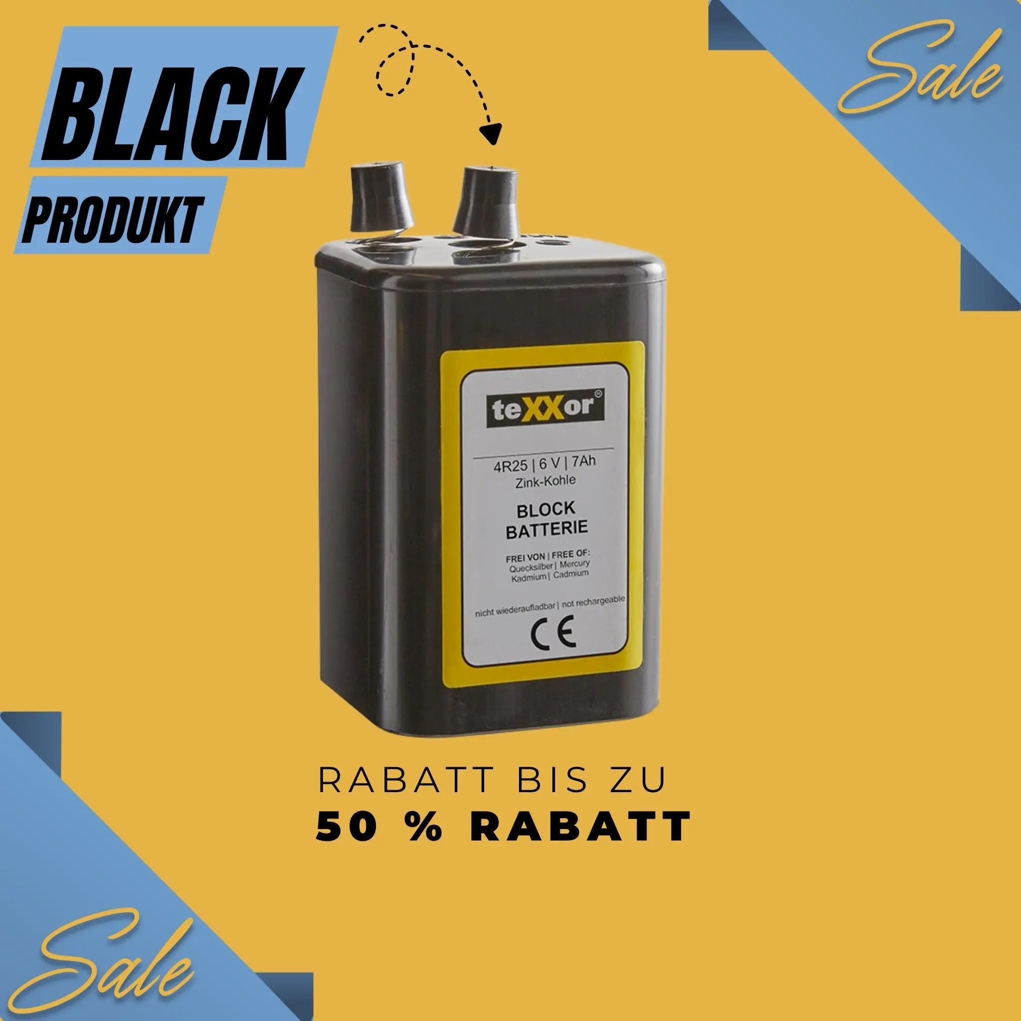 teXXor® Batterie 6V 7AH IEC 4R25-24 Stk. teXXor®