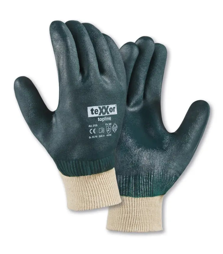 teXXor® PVC-Handschuhe GRÜN MIT STRICKBUND-120 Paar teXXor®