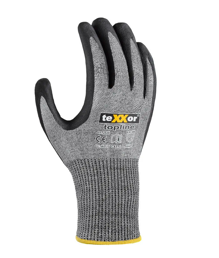 teXXor® Schnittschutz-Strickhandschuhe BESANDETE NITRILBESCHICHTUNG - KERA Arbeitsschutz