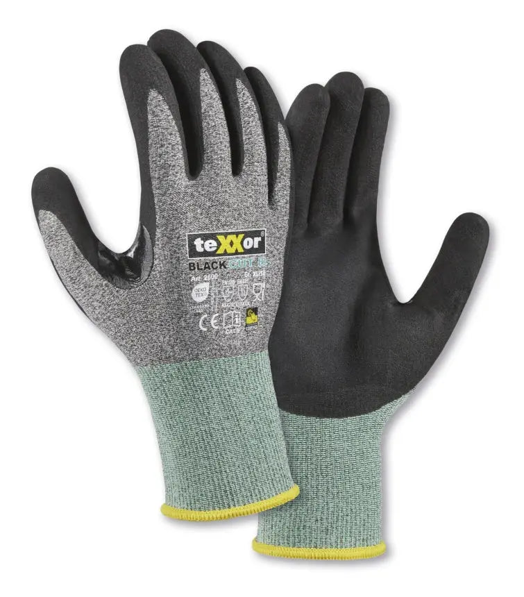 teXXor® Schnittschutz-Strickhandschuhe BLACK CUT® B - KERA Arbeitsschutz