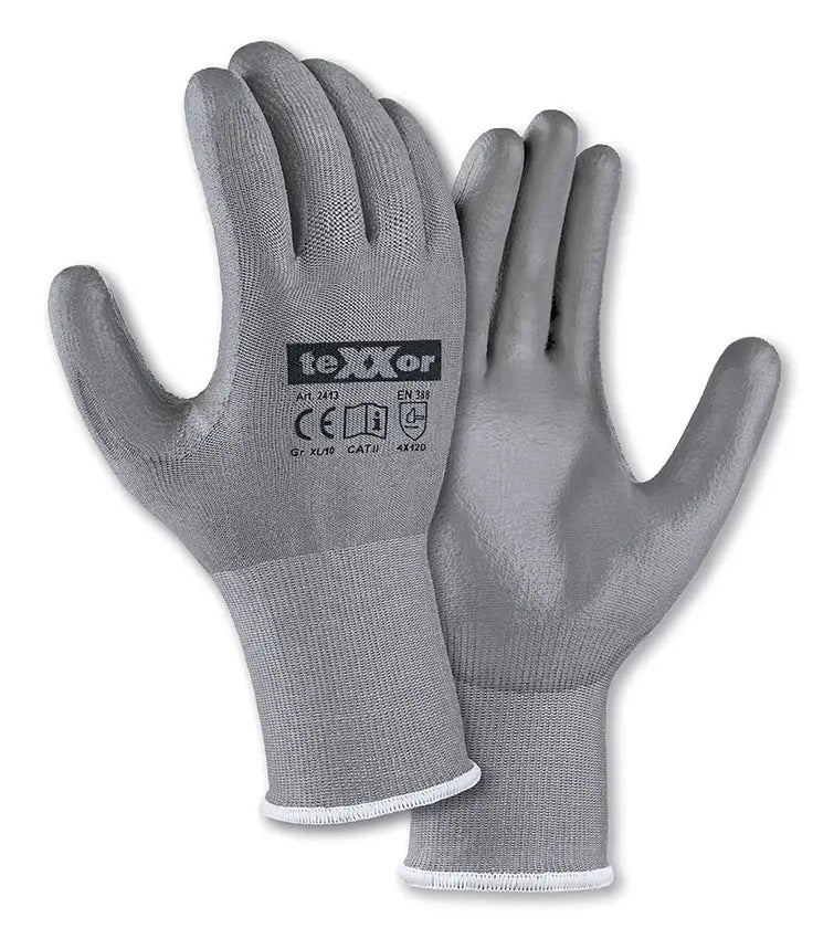 teXXor® Schnittschutz-Strickhandschuhe Cut D PU-BESCHICHTUNG - KERA Arbeitsschutz