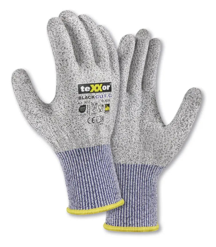 teXXor® Schnittschutz-Strickhs. BLACK CUT®C ohne Beschicht.-144 Paar teXXor®